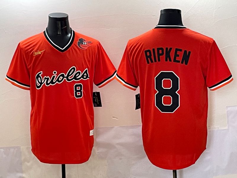 Men Baltimore Orioles #8 Ripken Orange Game 2025 Nike MLB Jersey style 50916